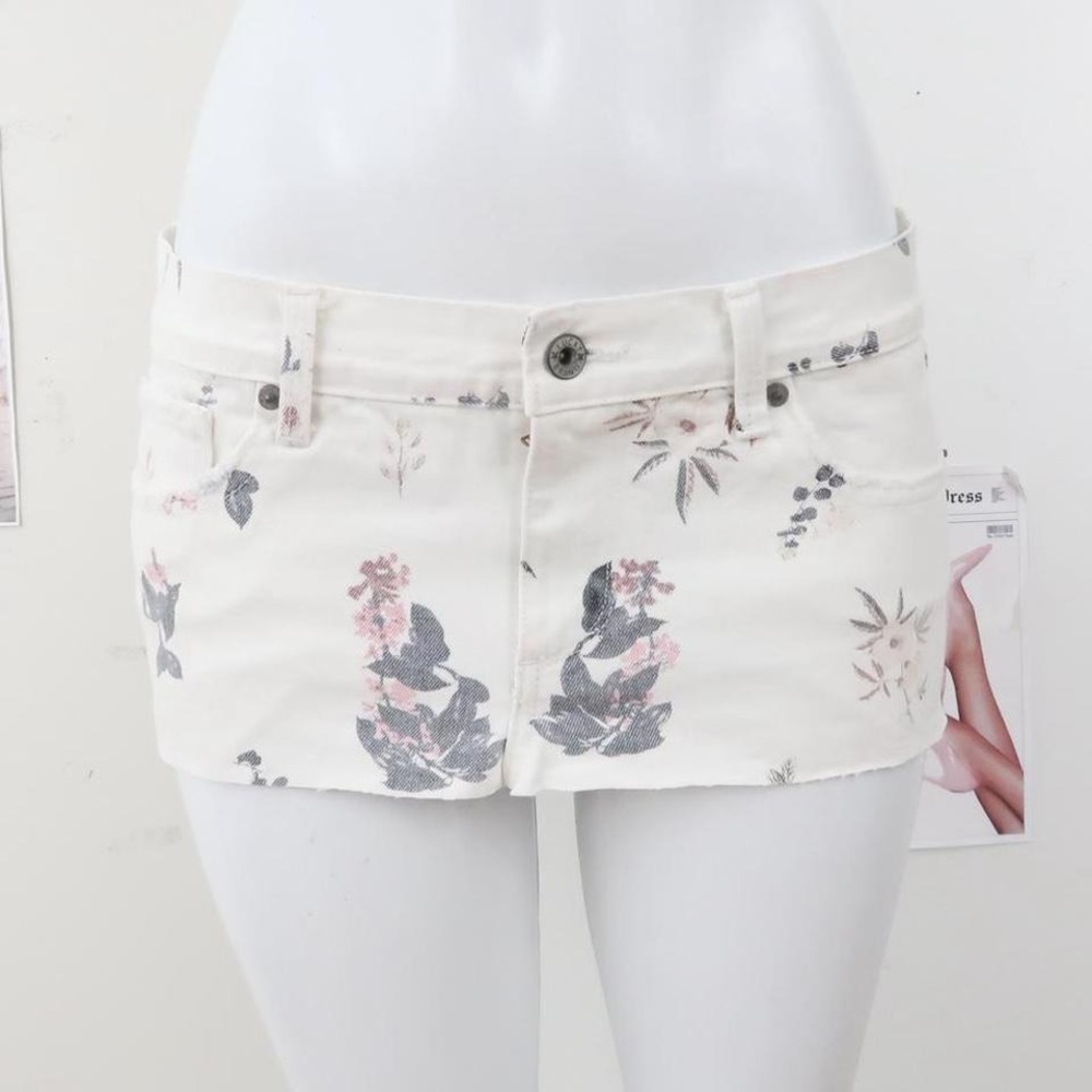 Lucky Brand Floral Print Denim Mini – 4/27